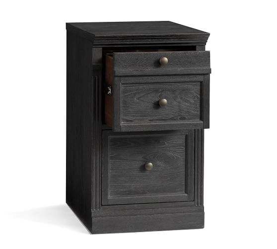 black wood file cabinet 2 drawer