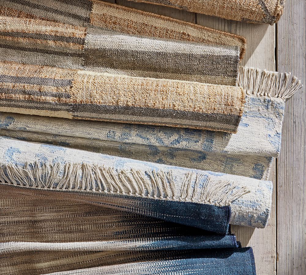 Julius Stripe Flatweave Rug Pottery Barn