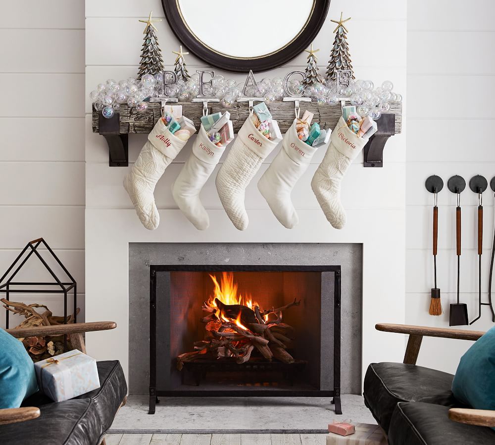 Peace Stocking Holders Pottery Barn