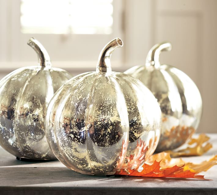 mercury glass gourd