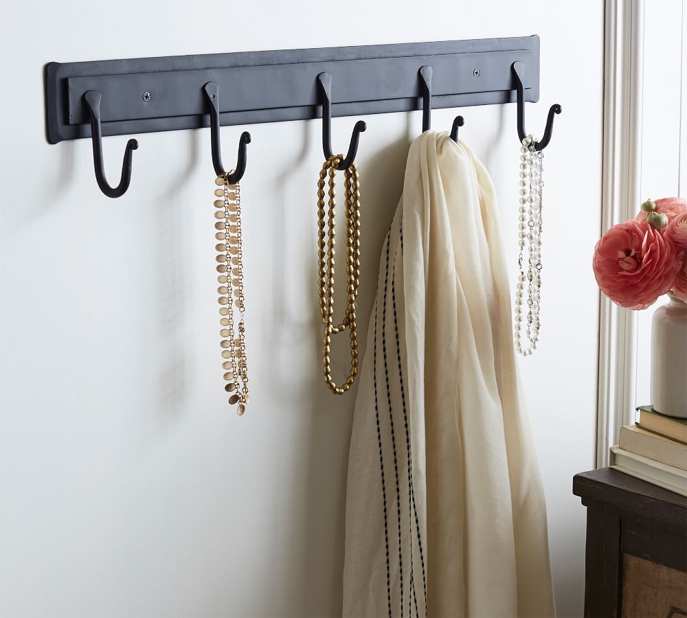 Small Bronze Row Of Hooks | Pottery Barn