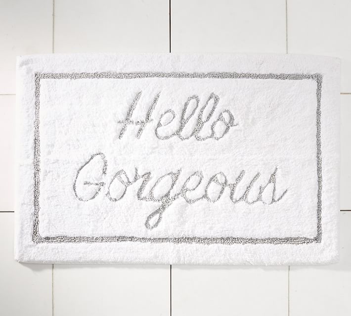 Hello Bath Mat Pottery Barn