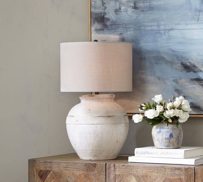 pottery barn white lamp