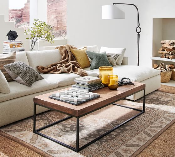 pottery barn coffee table set