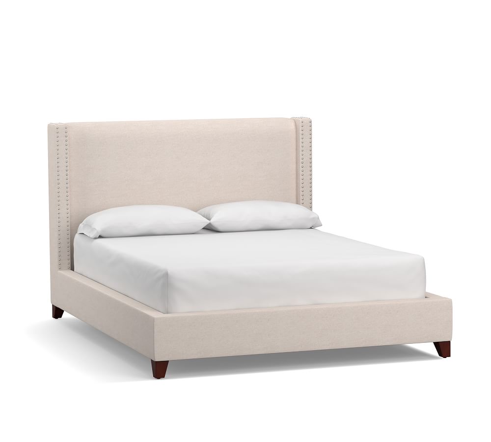 Harper Upholstered NonTufted Low Bed Pottery Barn