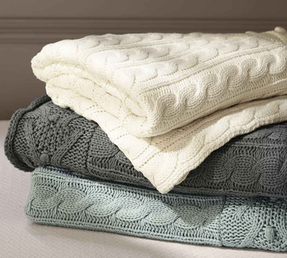 Cable Knit Throw | Pottery Barn