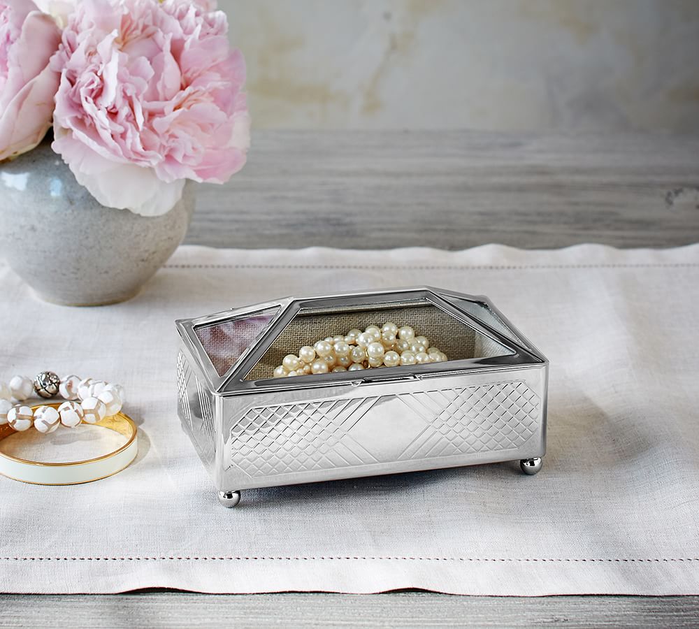 Conservatory Metal & Glass Jewelry Box Pottery Barn