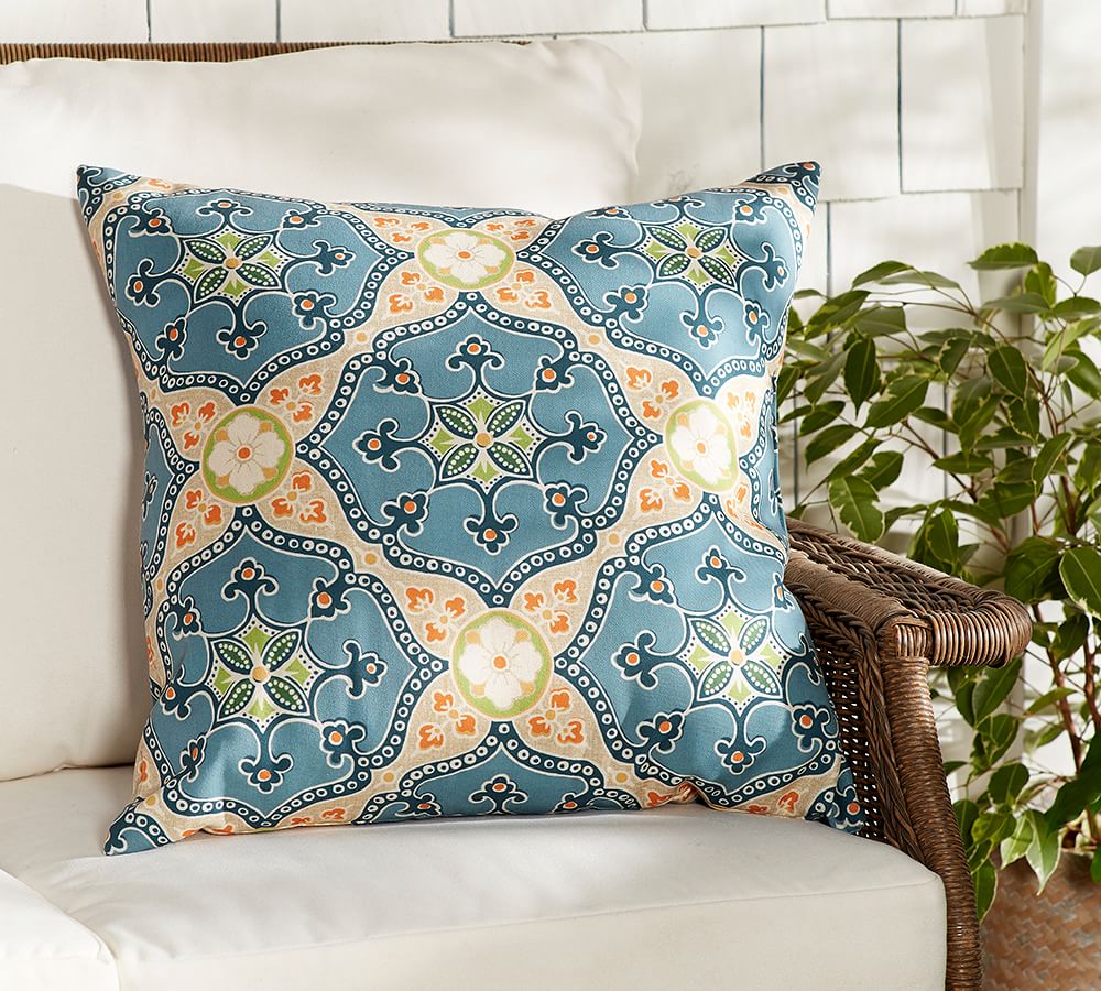 Eugenia Indoor/Outdoor Decorative Pillow Pottery Barn