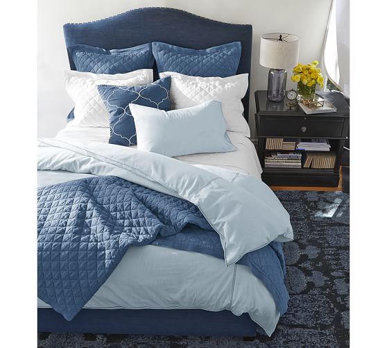 blue chambray duvet