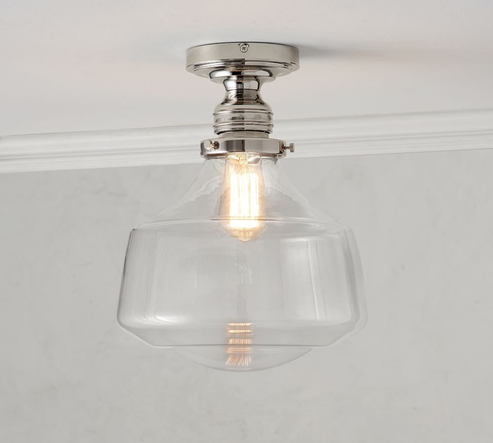 Schoolhouse Clear Glass Flush Mount | Pottery Barn