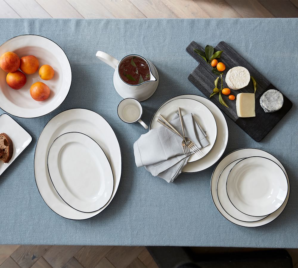 Costa Nova Beja Rimmed Dinnerware Set 16 Piece Set | Pottery Barn