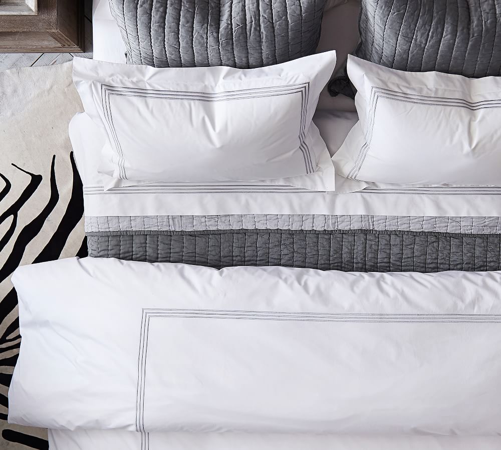 Silk Channel TwoToned Sham Pottery Barn