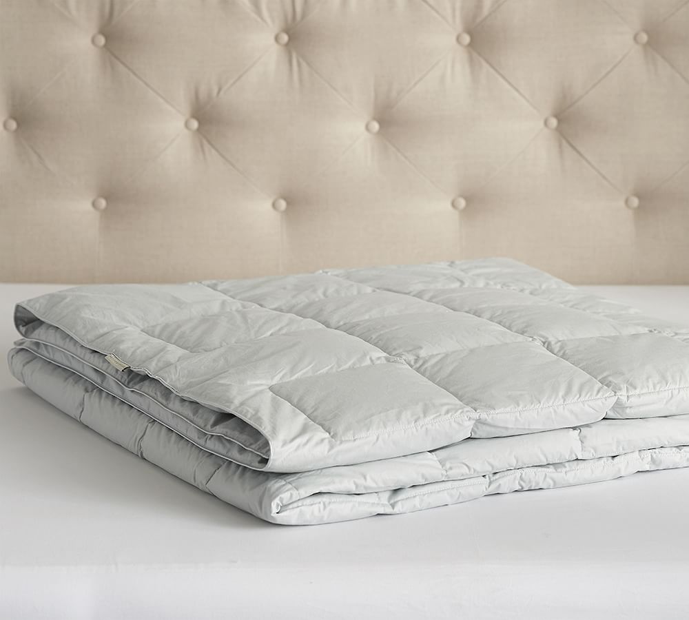 Boxstitch Down Throw Blanket Pottery Barn