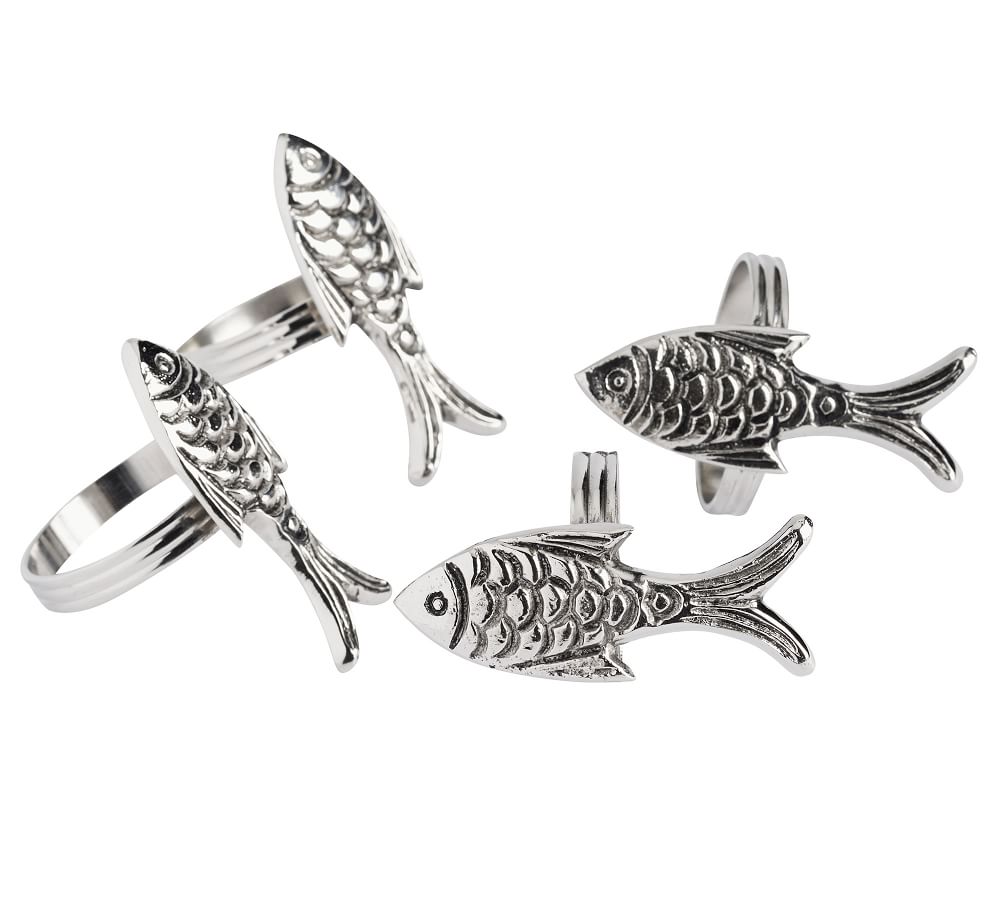 Fish Napkin Rings, Set of 4 | Pottery Barn