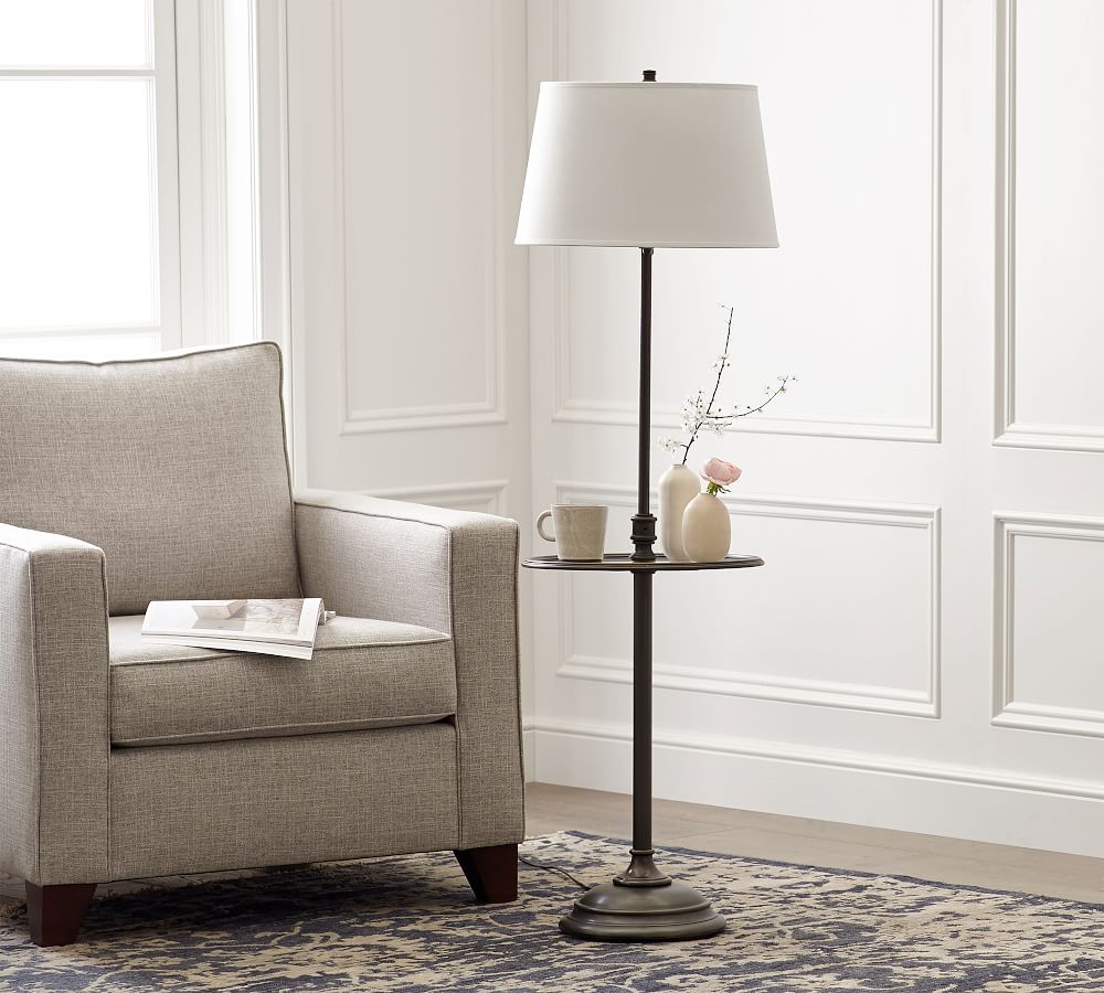 Chelsea Metal Floor Lamp With Tray | Pottery Barn