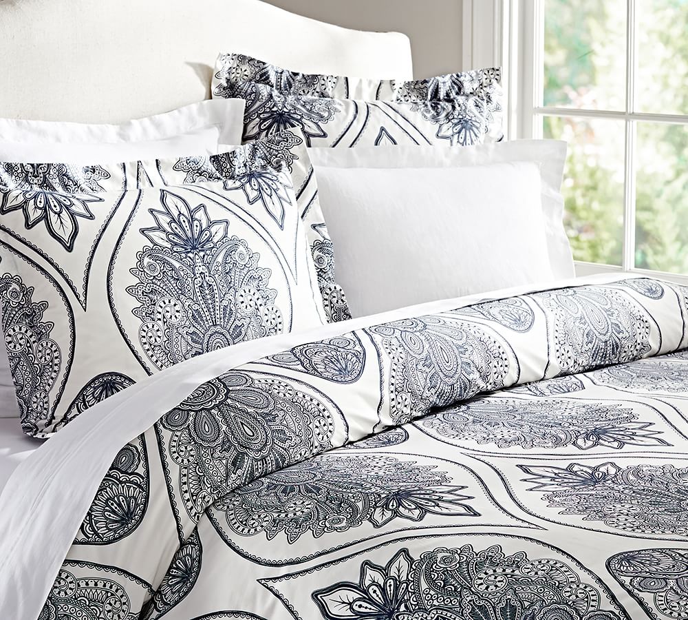 Cassidy Medallion Patterned Duvet Cover & Sham Pottery Barn