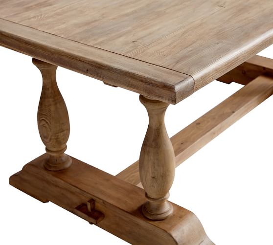 pottery barn pine dining table