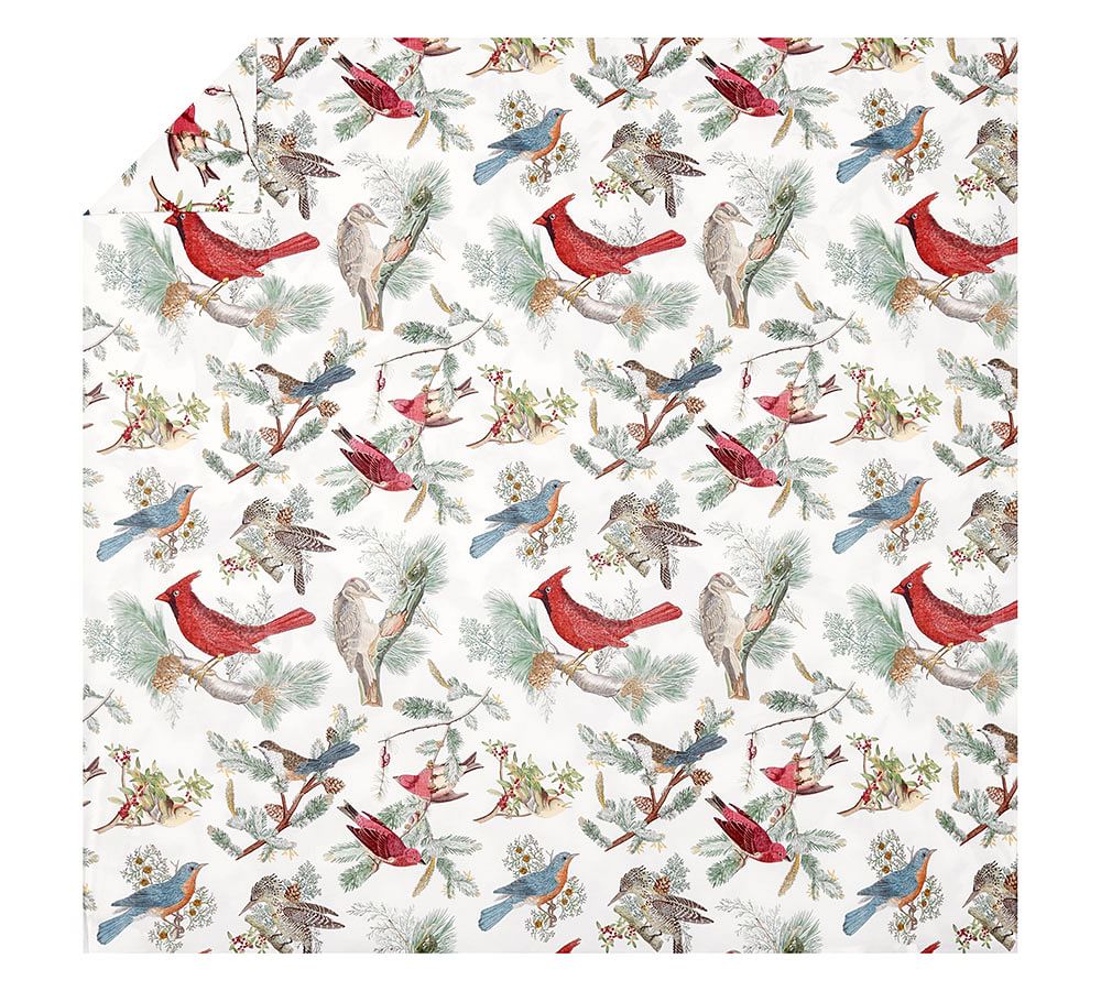 Winter Fauna Patterned Duvet Cover & Sham Pottery Barn