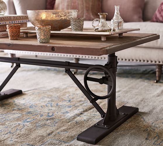 industrial crank coffee table