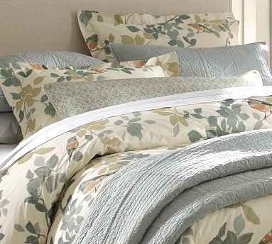 pottery barn duvet birds