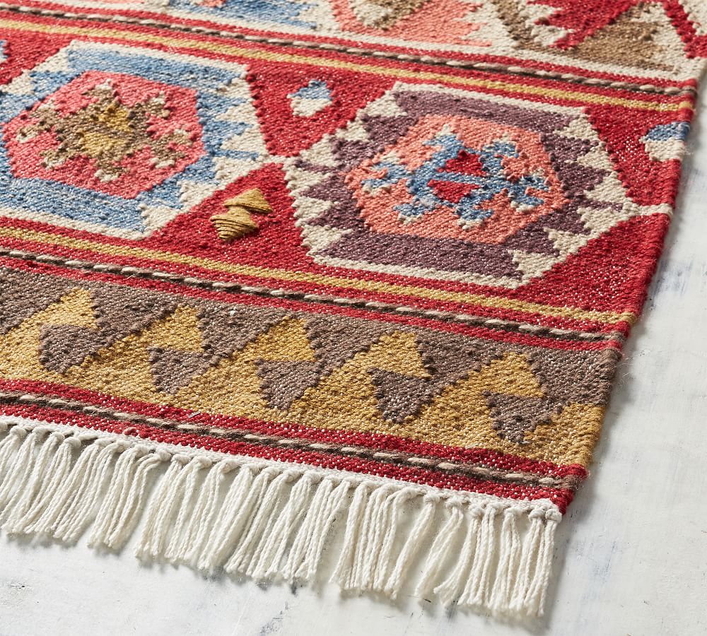 Ahkilah EcoFriendly Kilim Indoor/Outdoor Rug Pottery Barn