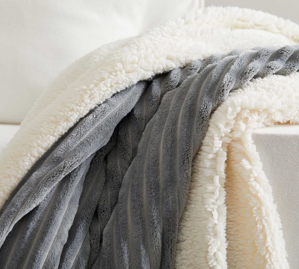 Ridgeline Sherpa Back Throw Pottery Barn