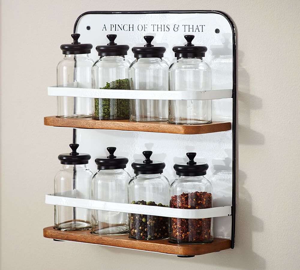 Enamel Spice Rack Kitchen Accessories Pottery Barn