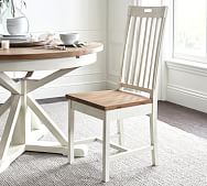 white and wood kitchen chairs