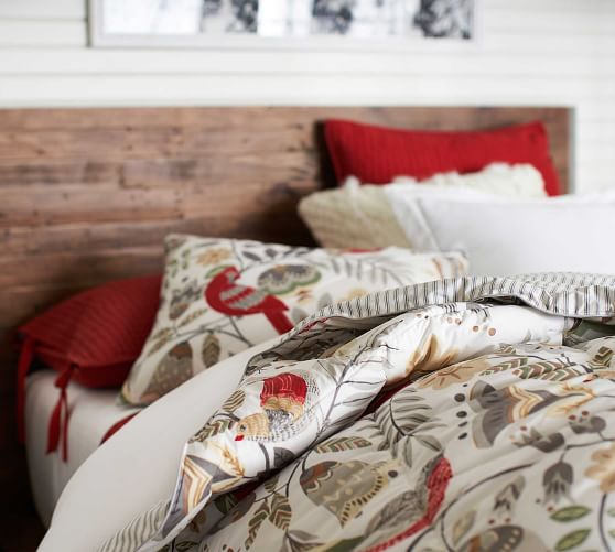 pottery barn duvet birds