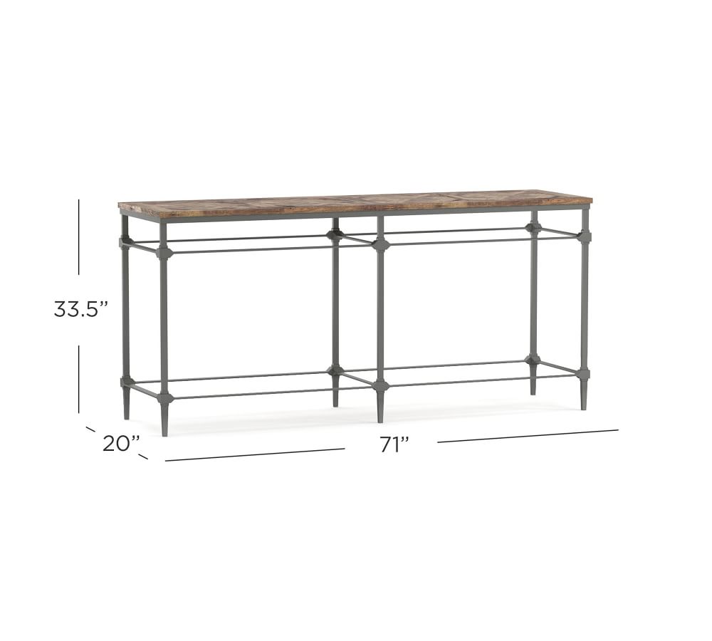 Parquet Reclaimed Wood Console Table Pottery Barn