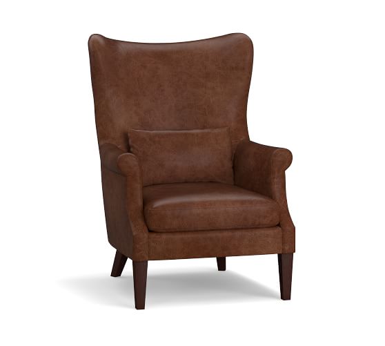 champlain wingback leather armchair