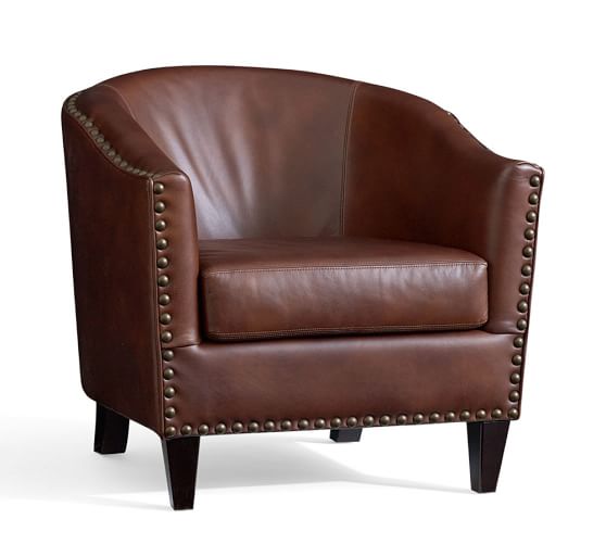 harlow leather swivel armchair