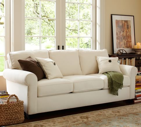 Buchanan Roll Arm Upholstered Sofa | Pottery Barn