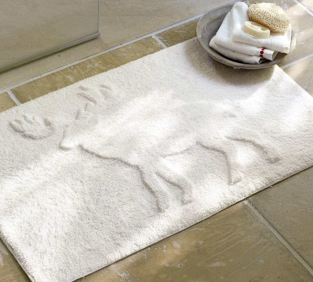 Reindeer Sculpted Bath Mat Pottery Barn