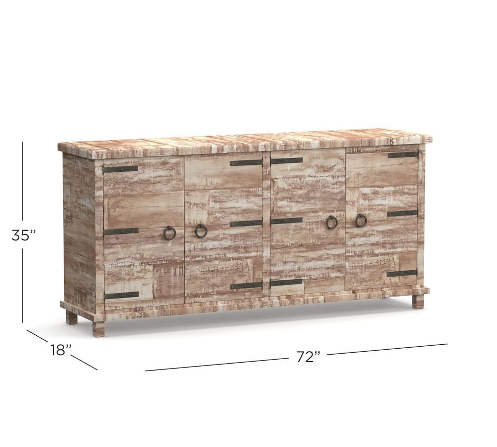 Kaplan 72" Reclaimed Wood Media Console Pottery Barn