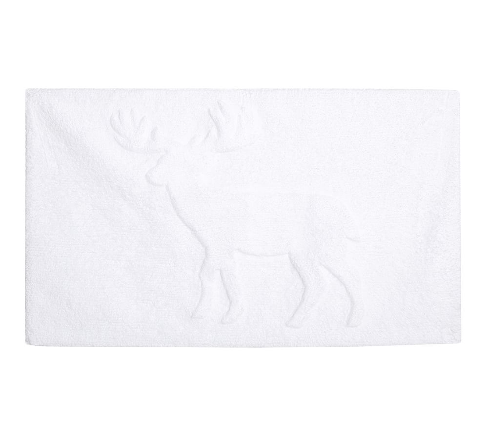 Reindeer Sculpted Bath Mat Pottery Barn