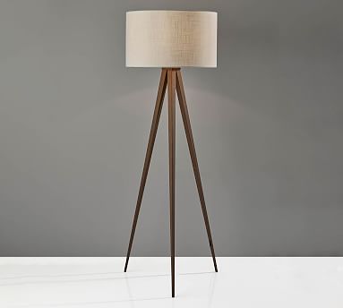 modern floor lamp with shelf