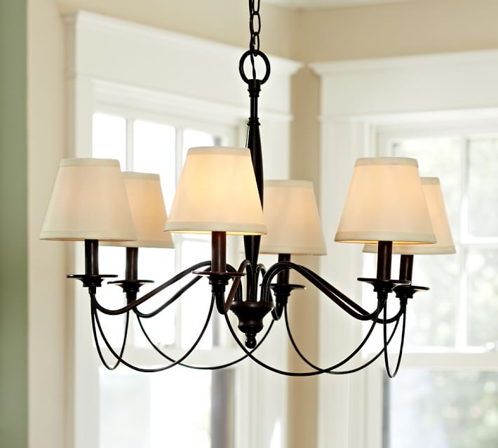 pottery barn chandelier shades