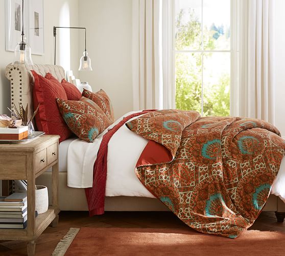 pottery barn velvet duvet cover