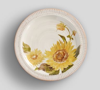 sunflower pottery plate