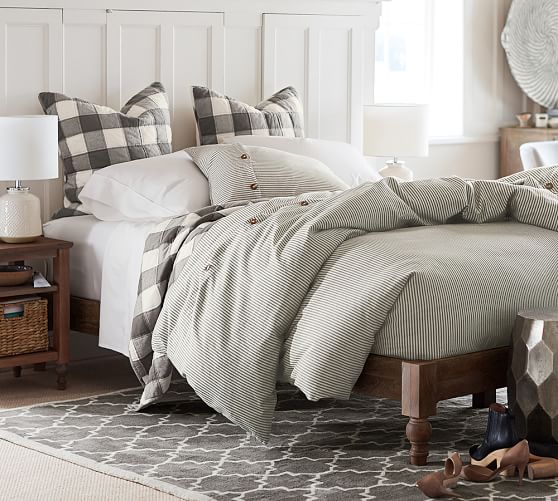 pottery barn buffalo check duvet cover