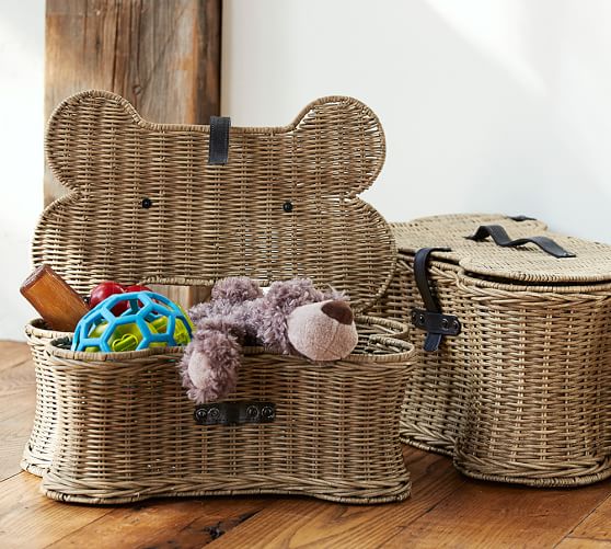 Geyecete Round Dog Dog Toy Basket Storage Cotton Rope Storage Basket Pet/Doy Toy Box Dog Storage Basket 