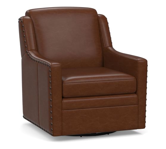 plush leather swivel chair