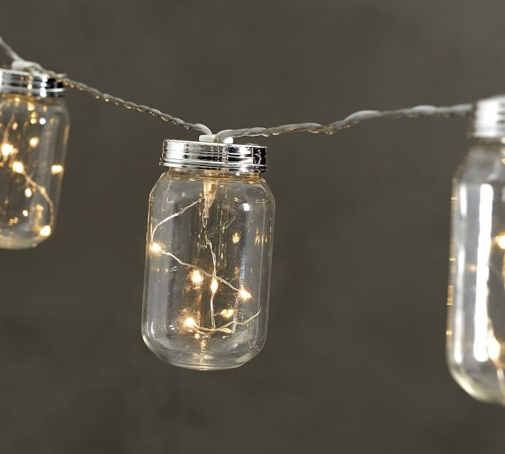 pottery barn mason jar light