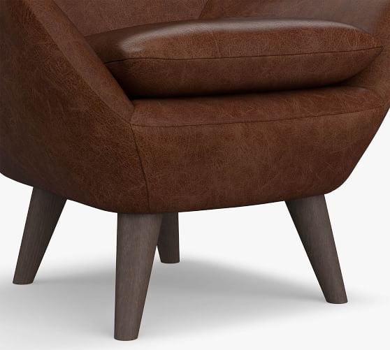 petite leather armchair