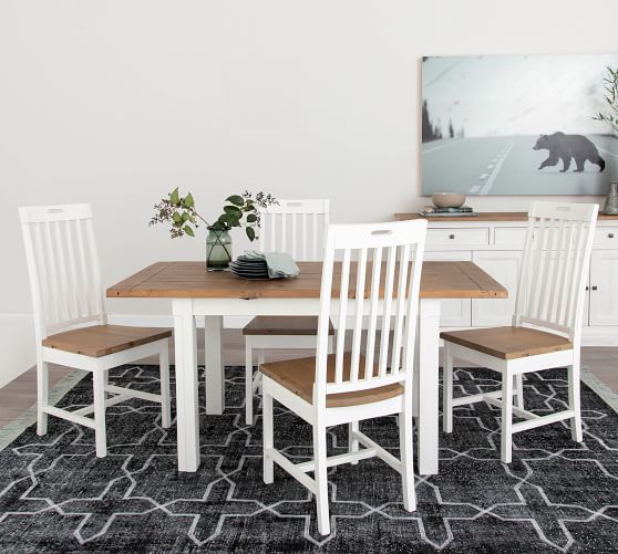 pottery barn white table