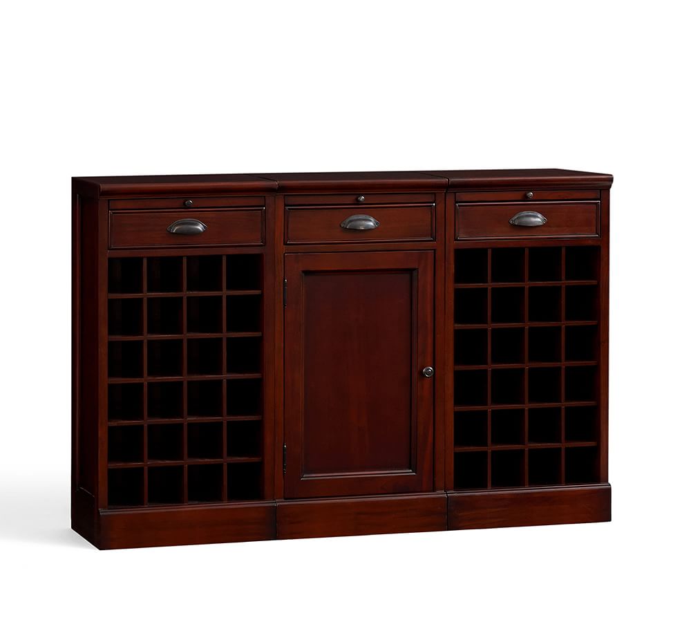 Modular Bar 54” Buffet With Double Wine Grid Pottery Barn