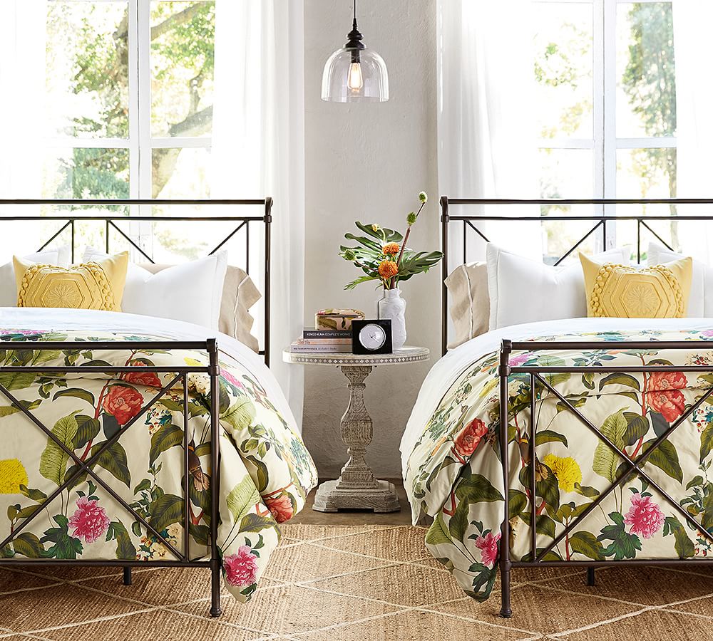 pottery barn duvet birds