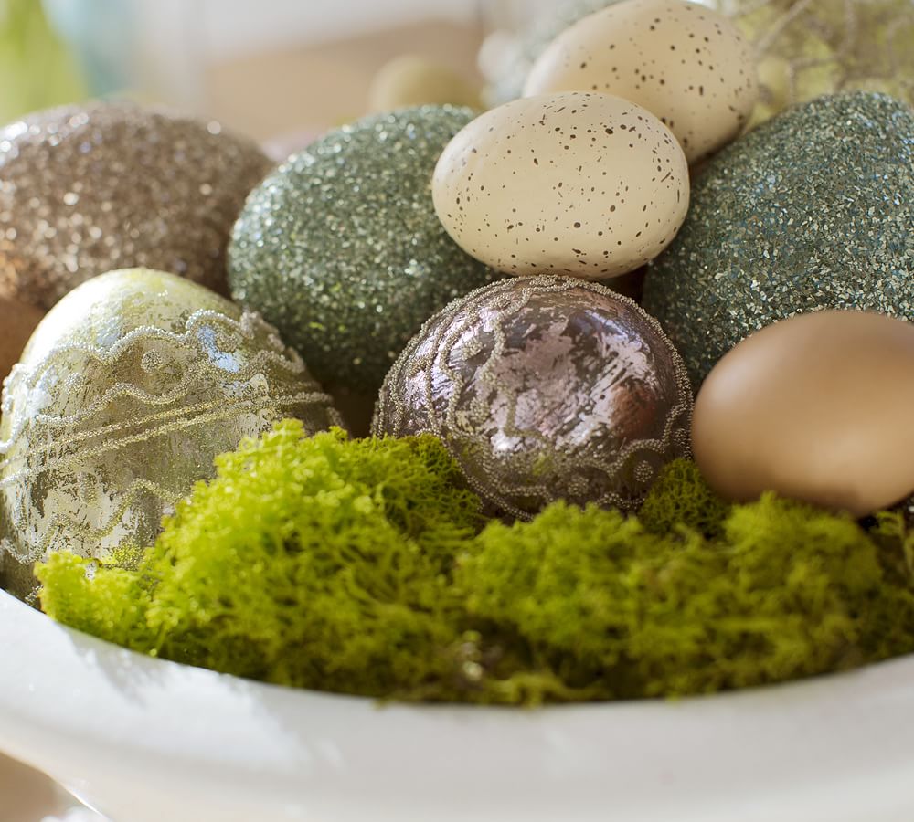 German Glitter Egg Vase Filler Pottery Barn