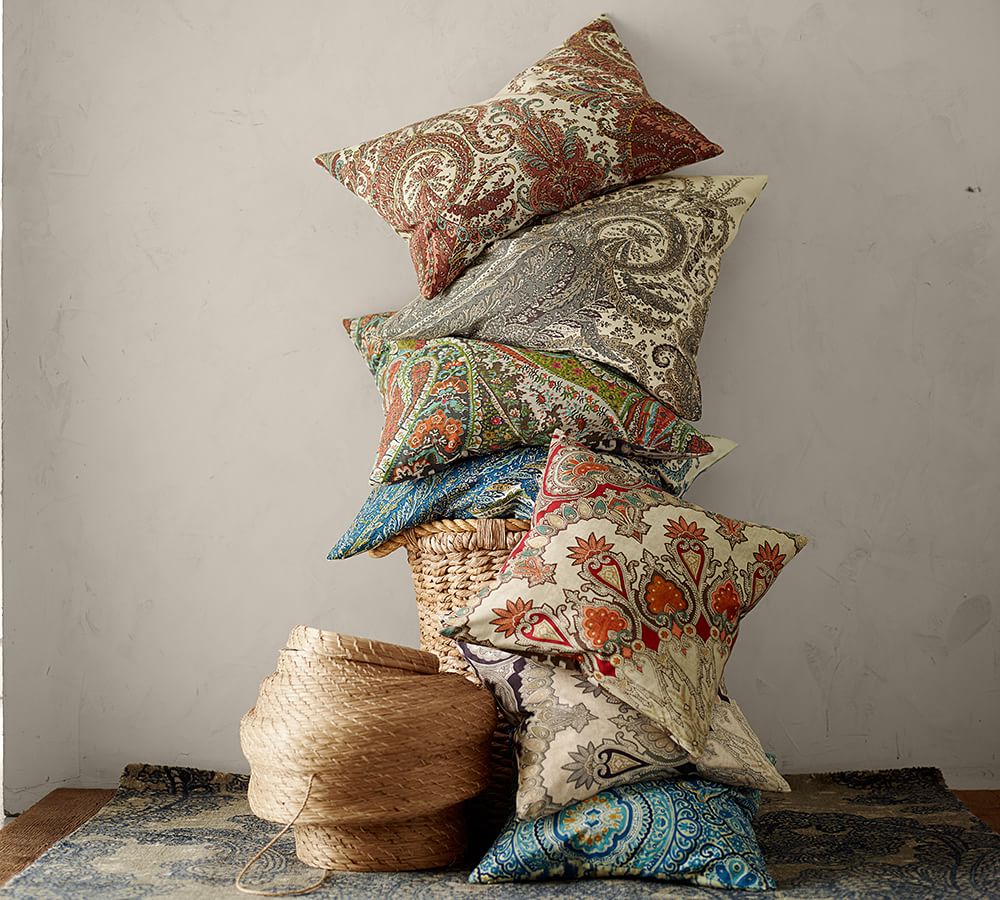 Valencia Paisley Pillow Cover Pottery Barn